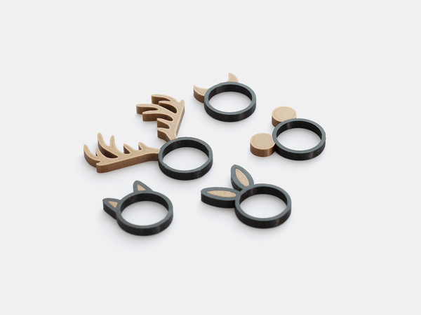 Animal Ring Collection - Dual extrusion version