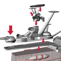 ALBATOR / ARCADIA '78 of Capitan Harlock Full assembly KIT - Thumbnail 1