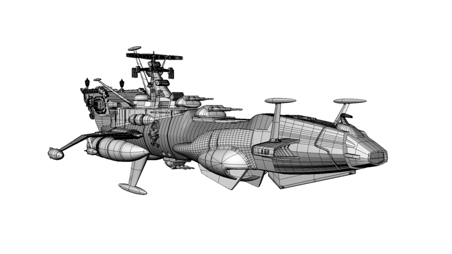 3D Printed ALBATOR / ARCADIA '78 of Capitan Harlock Full assembly KIT ...