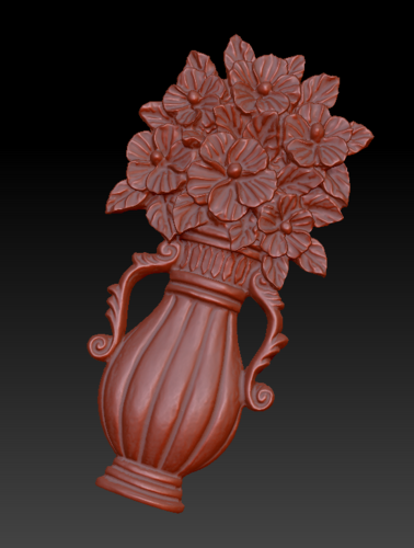 Vase with Flowers 3D Print 135559