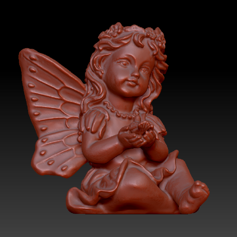 Fairy with a dove in his hands