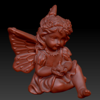 Fairy with a dove in his hands - Thumbnail 2