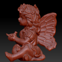 Fairy with a dove in his hands - Thumbnail 4