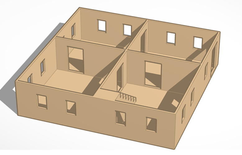 Stackable Office Base Floor 3D Print 135598