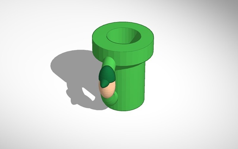 super mario pipe mug Lugi 3D Print 13589
