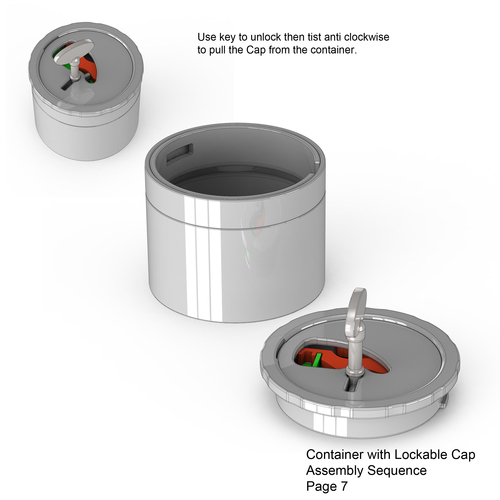 Lockable Container 3D Print 136020