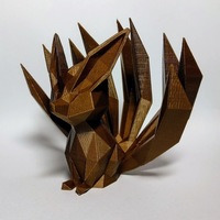 Low-poly Nine-tailed Fox - Thumbnail 1