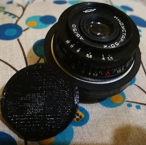 Industar-50-2 Front Lens Cap 3D Print 136245