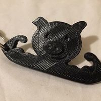 Small Funny Pig Keychain 3D Printing 136332