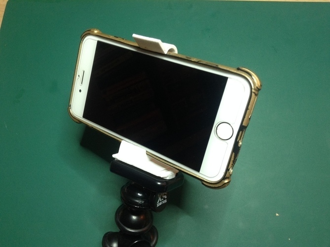 Gorillapod Clamp for iPhone6 WITH Cover 3D Print 136346