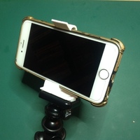 Small Gorillapod Clamp for iPhone6 WITH Cover 3D Printing 136346