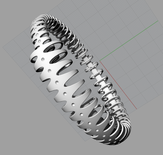Ouroboro Bracelet 3D Print 136430