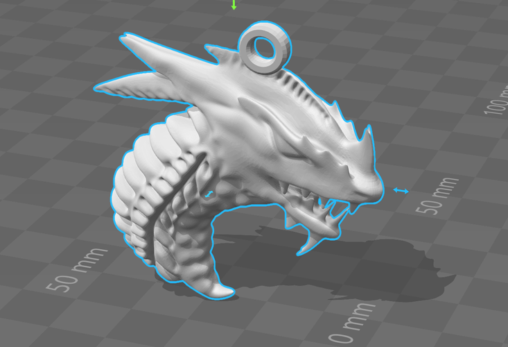 Dragon 5 Keychain 3D Print 136437