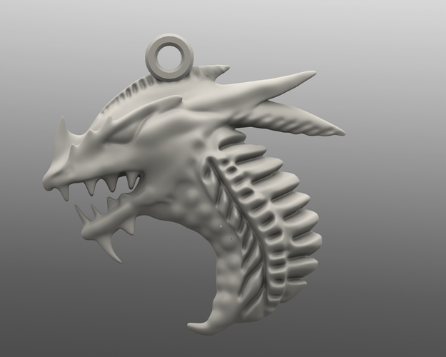 Dragon 5 Keychain 3D Print 136438