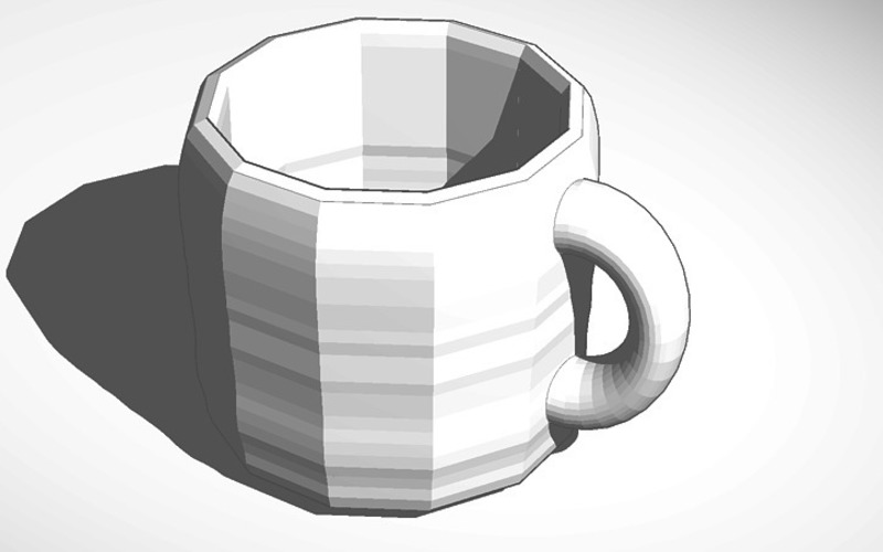 mug made with smoothie-3d-modeling and tinkercad