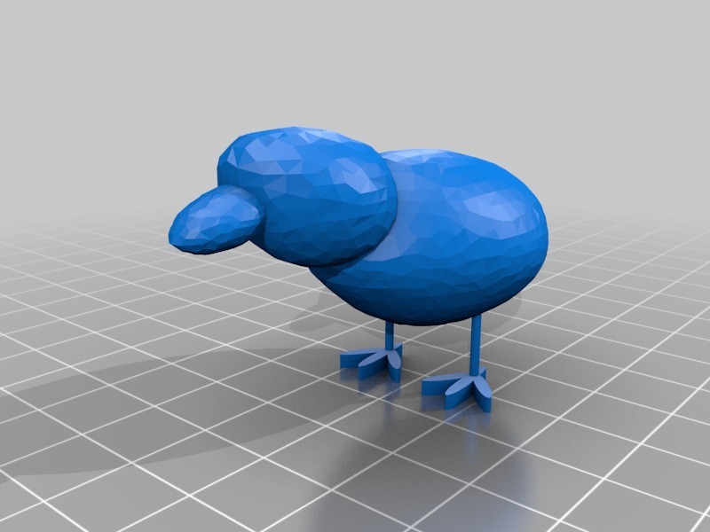 bird made with smoothie-3d-modeling and tinkercad