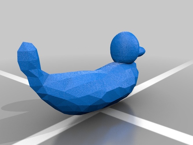 white duck with orange beak swiming 3D Print 13682