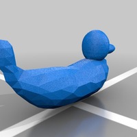 white duck with orange beak swiming - Thumbnail 3
