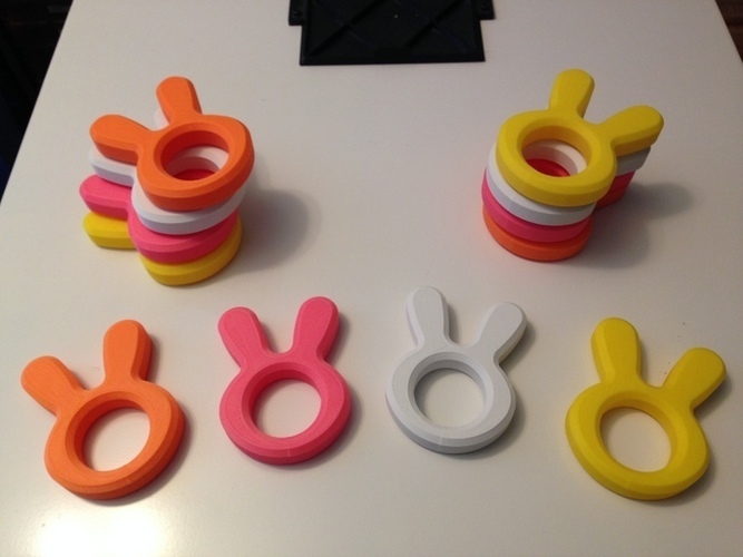 Bunny napkin rings 3D Print 136824