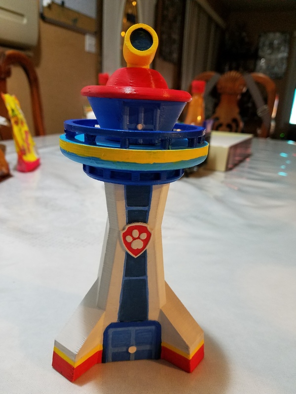 Medium Paw Patrol Tower 3D Printing 136831