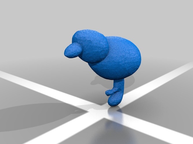 weird blue bird thin walls on small foot but it's Irrelavent thi 3D Print 13691