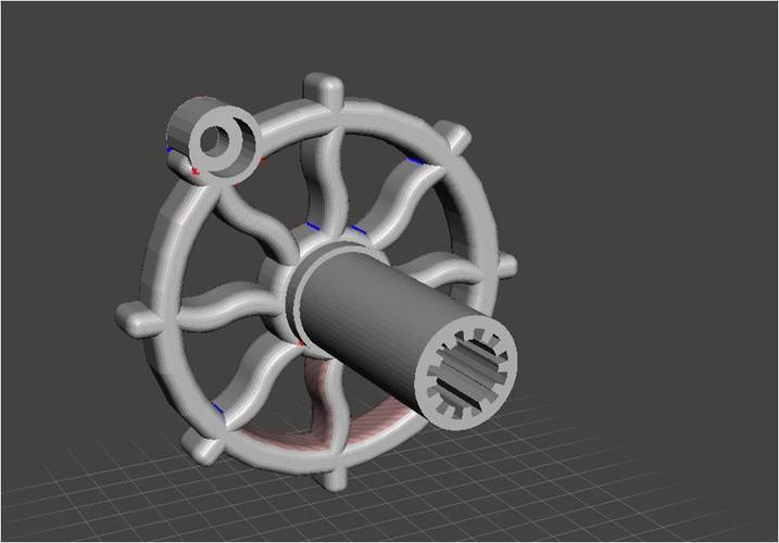 RV Trailer Window Crank Steampunk 3D Print 136926