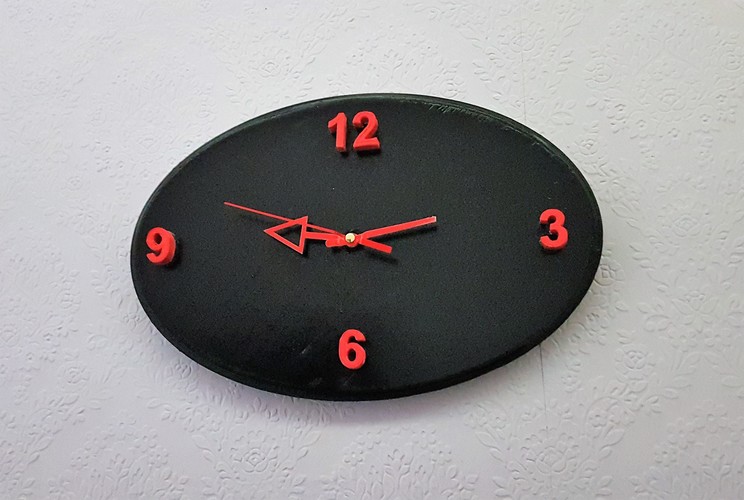 3d clock face silohuette