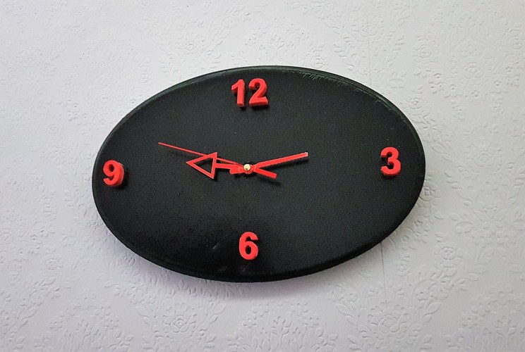 3D Printed Oval Clock Face By Jason leatherby Pinshape