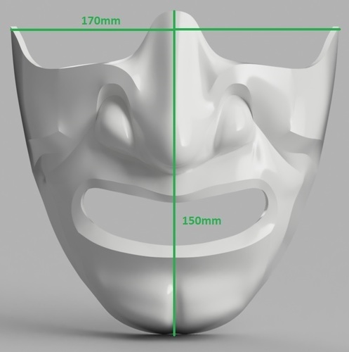 Samurai Half Mask (Mempo) 3D Print 136956