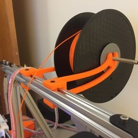 Small 2020 Spool Holder with Filament Guide 3D Printing 136997