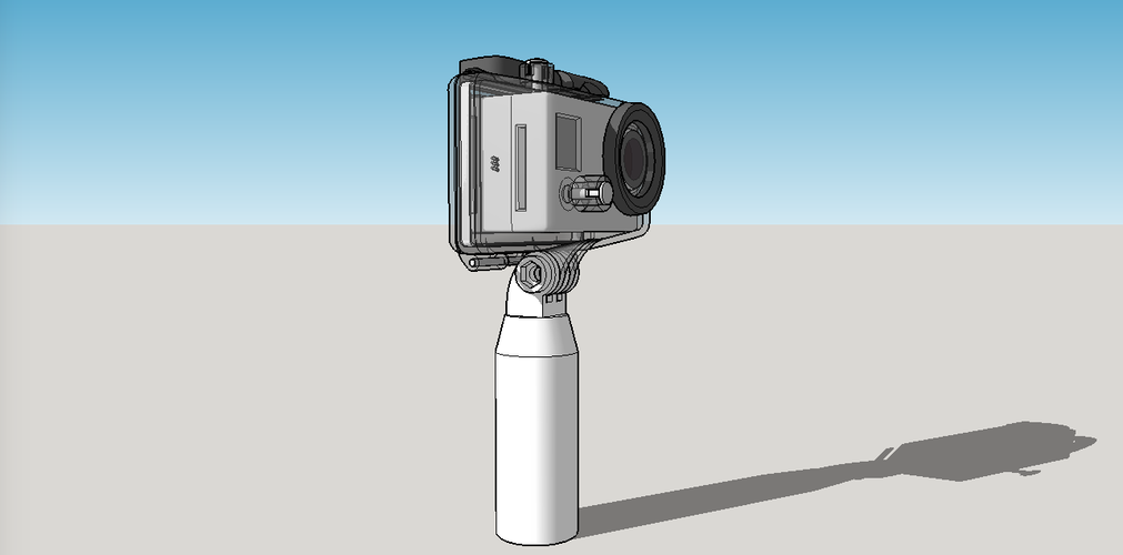 GoPro Handle for small printers 3D Print 137000