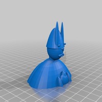 Small new improved printable batman bust 3D Printing 13702