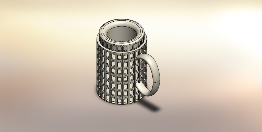 Tower of Pisa Mug 3D Print 137027