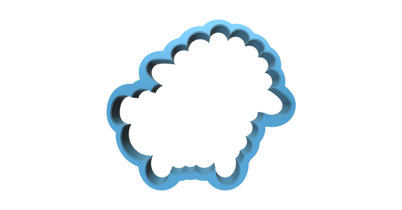 Sheep cookie cutter
