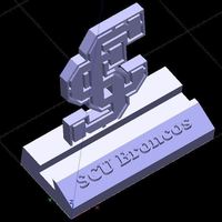 Small SCU Santa Clara Broncos Phone Stand (3 designs) 3D Printing 137088