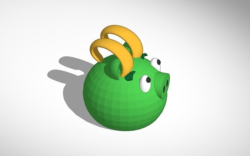 Loki green piggy from angry birds 3D Print 13714