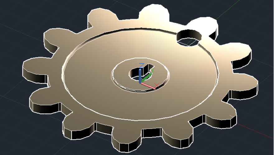 Drilled gear/ engrane con orificio 3D Print 137142