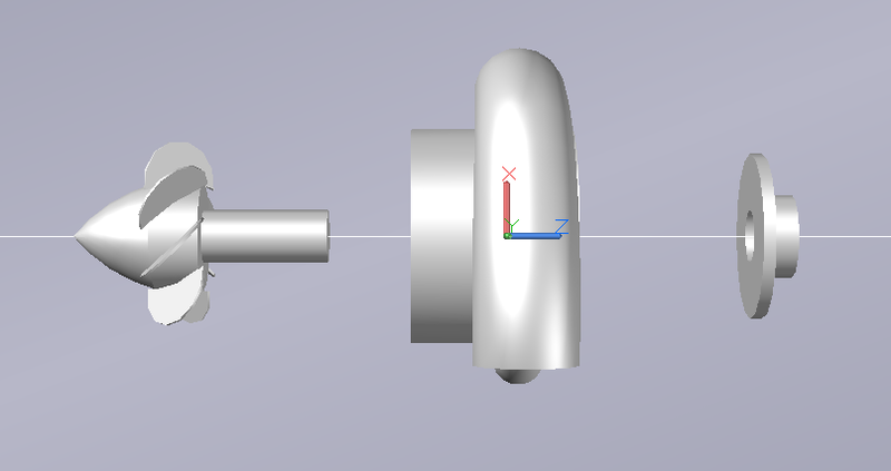 Turbina kaplan para experimento en aulas