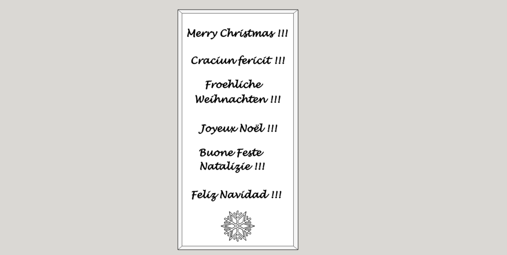Multilingual Christmas Placca 3D Print 137216