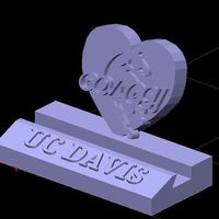 Small UC DAVIS Aggies  Phone Stand ( 3 designs) 3D Printing 137309