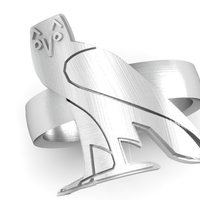 OVO Ring/Ancient Egyptian Symbol OWL Fashion Ring - Thumbnail 2