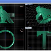 OVO Ring/Ancient Egyptian Symbol OWL Fashion Ring - Thumbnail 6