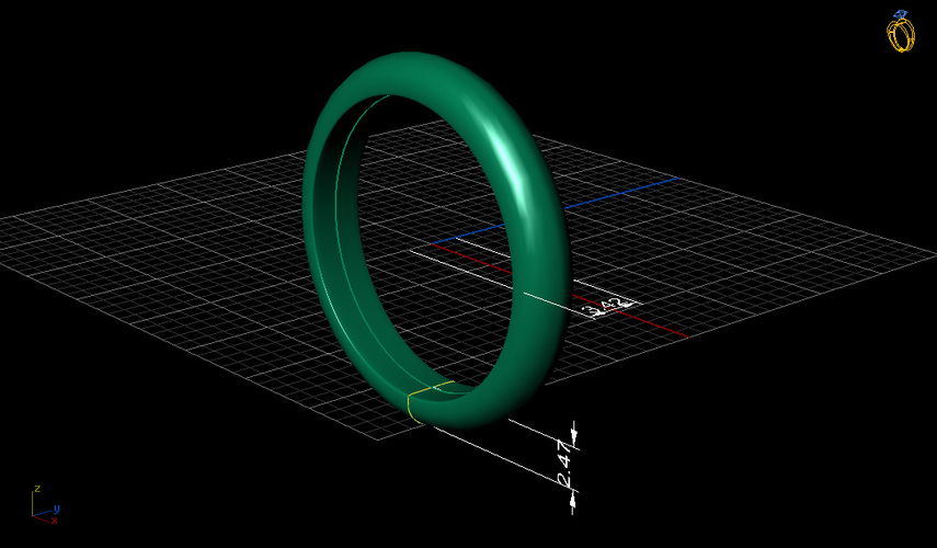 Plain Band Wedding Ring 3D Print 137330