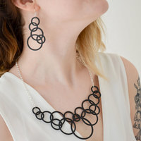 Small Bubble Jewelry Set 3D Printing 137760