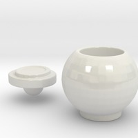 Small round jar with lid 3D Printing 13790