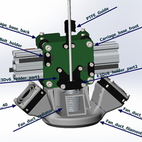 X Carriage (Re-D-Bot with E3D v6 or Volcano) - Thumbnail 13