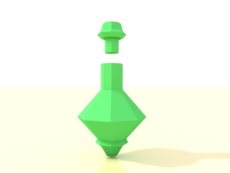 Low poly potion bottle