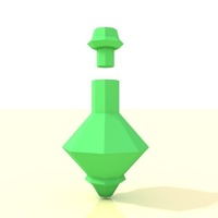 Small Low poly potion bottle 3D Printing 138275