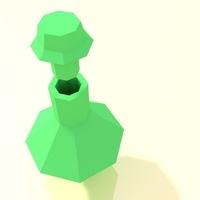 Low poly potion bottle - Thumbnail 3