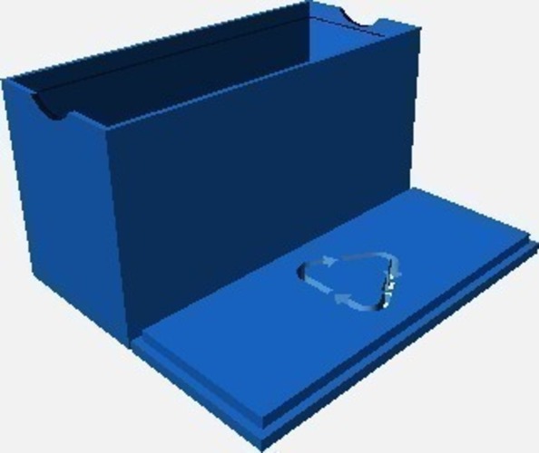 Customizable card box with recycle symbol lid 3D Print 138336